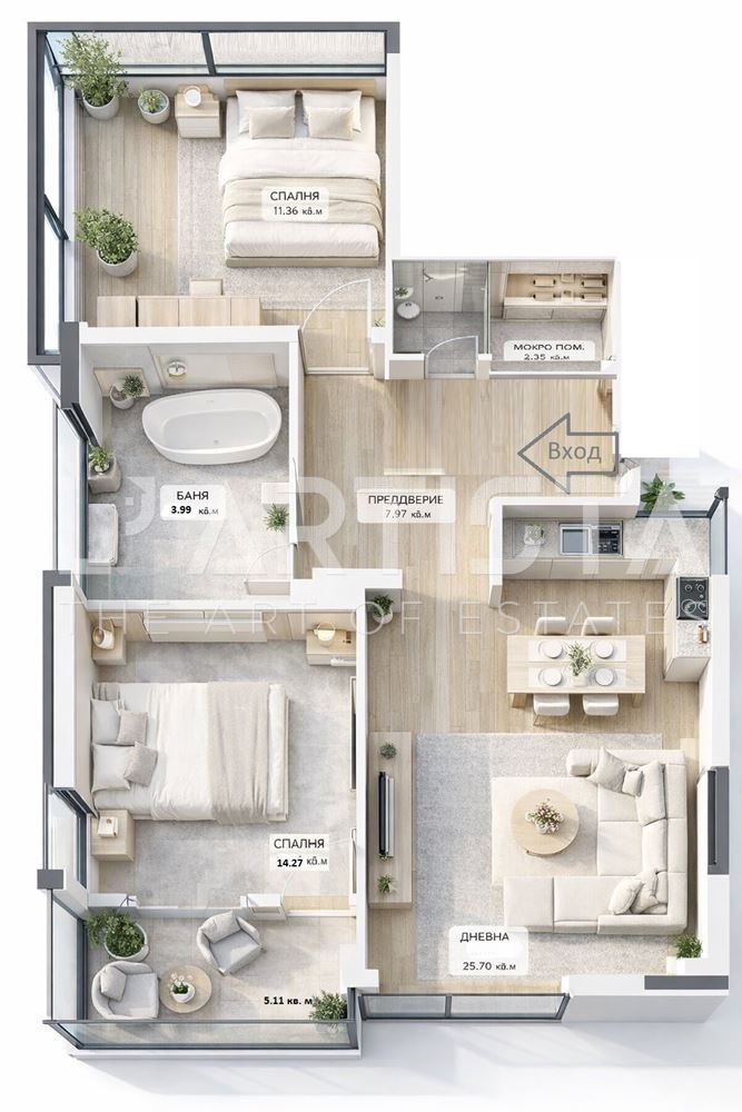 Two-bedroom apartment in the Ovcha Kupel neighborhood - 0