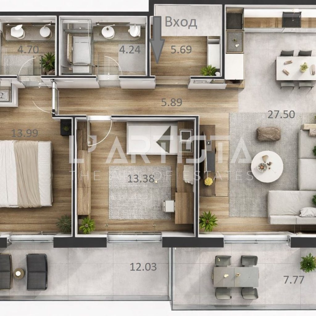 Тристаен апартамент в кв. Овча Купел - 0