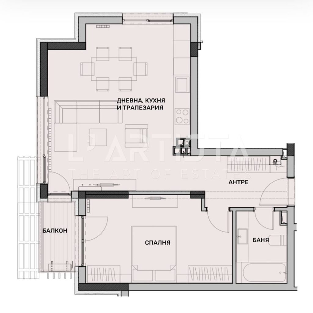 Двустаен апартамент във висок клас сграда - 0