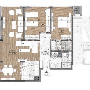 Тристаен апартамент в Манастирски ливади - изток - 0