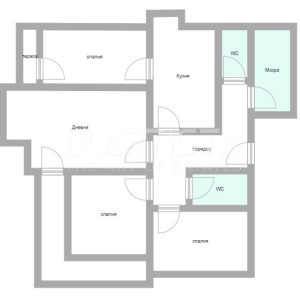 Two-bedroom apartment converted into a three-bedroom apartment in the Hladilnika neighborhood, 9 Kozyak Street