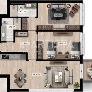 L' Artista продава тристаен апартамент с голям двор в модерен комплекс в ж.к. "Дружба 2"! - 2