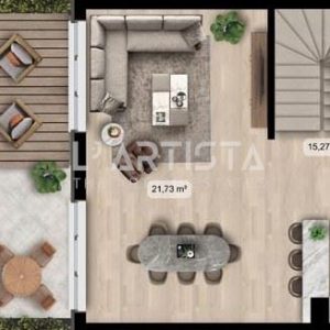 L' Artista продава тристаен мезонет с голям двор в модерен комплекс в ж.к. "Дружба 2"! - 2