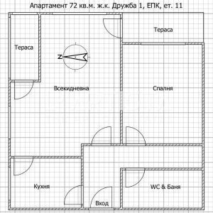 Двустаен апартамент, 72 м2 - 3