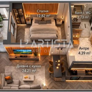 Двустаен апартамент в Кръстова Вада на 10 минути от мол Paradise - 8