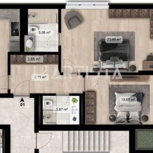 L' Artista продава тристаен апартамент с голям двор в модерен комплекс в ж.к. "Дружба 2"! - 2