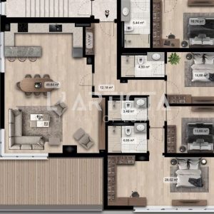 Четиристаен апартамент в модерен комплекс в ж.к. " Дружба" 2 - 2