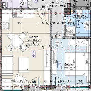 L' Artista продава двустаен апартамент на 3 минути от метростанция "Опълченска" ! - 2