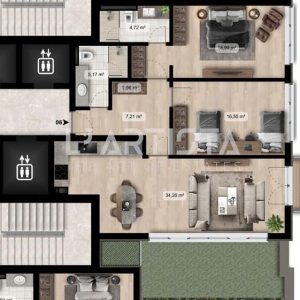 L' Artista продава тристаен апартамент с балкон и двор в модерен комплекс в ж.к. "Дружба 2"! - 7